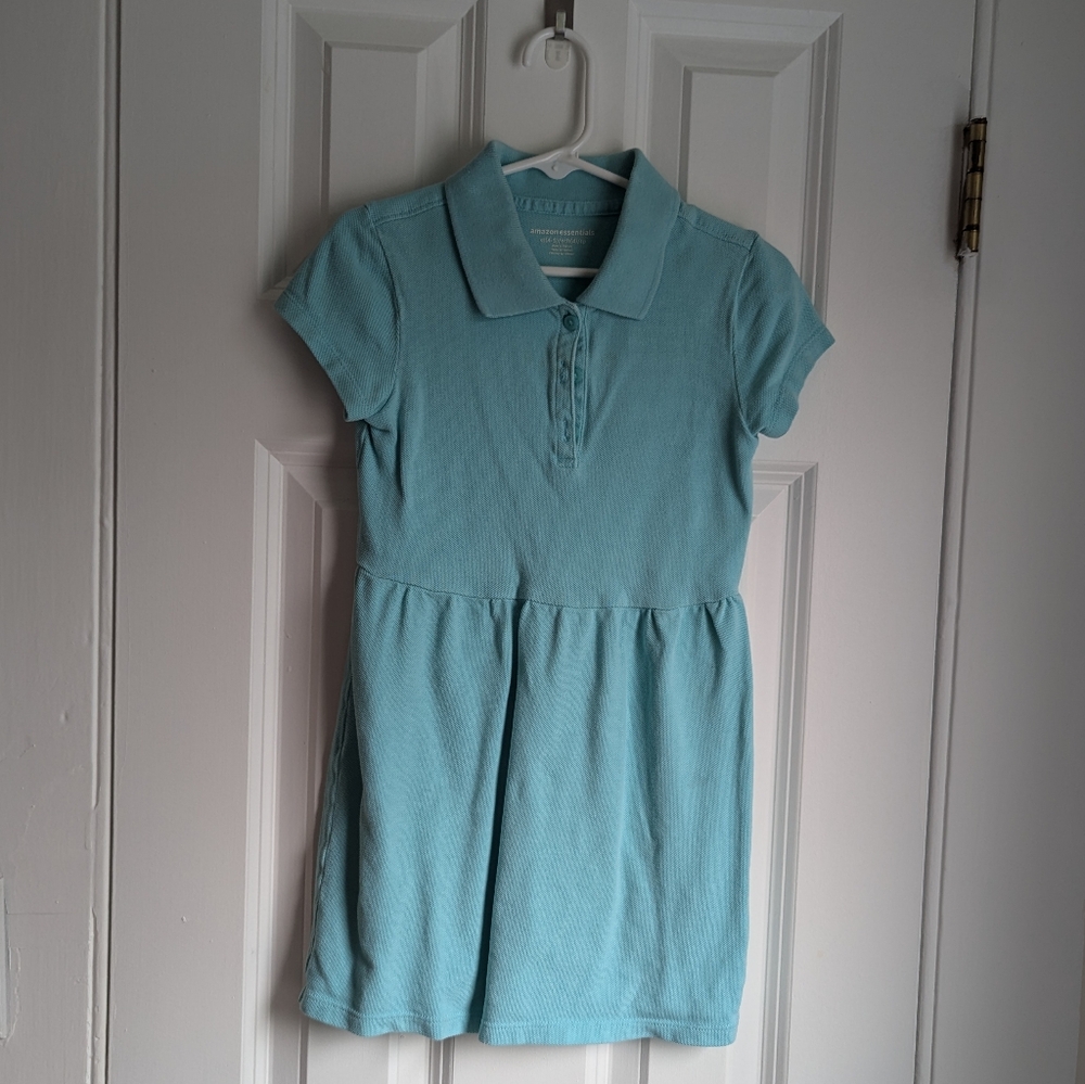 Amazon Essentials Girls Teal Blue Tennis Dress Size XS 4-5